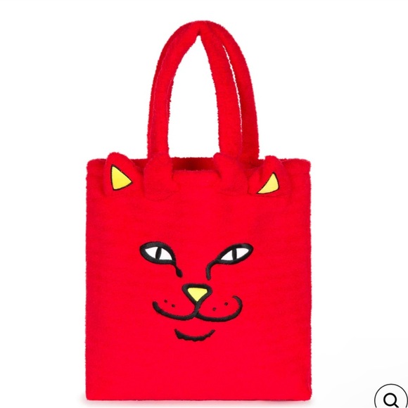 Ripndip Handbags - LORD DEVIL FLUFFY TOTE (RED)